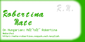 robertina mate business card